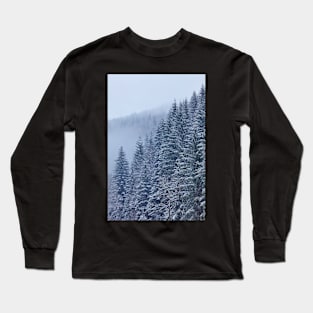 Snow-covered fir forest Long Sleeve T-Shirt